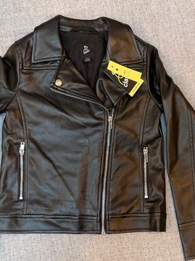 Girls Art Class Faux Leather Jacket  Size 7/8